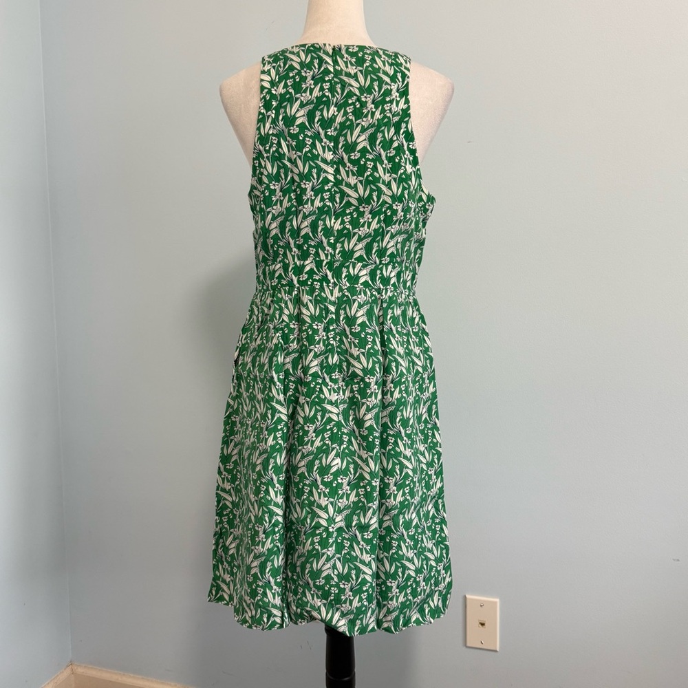 J Crew Women’s Sleeveless Green Lined Dress Size 10 - Picture 5 of 11